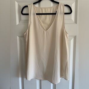 🟢JACK by BB DAKOTA. Cream color dressy tank with sheer accents. Size XL